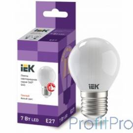 Iek LLF-G45-7-230-40-E27-FR Лампа LED G45 шар матов. 7Вт 230В 4000К E27 серия 360° 