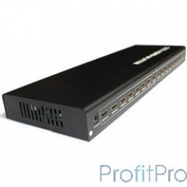 ORIENT HDMI 4K Splitter HSP0116H, 1-16, HDMI 1.4/3D, UHDTV 4K(3840x2160)/HDTV1080p/1080i/720p, HDCP1.2, внешний БП 5В/2А, метал