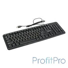 Keyboard Gembird KB-8320U-Ru_Lat-BL, черный, USB, кнопка переключения RU/LAT,104 клавиши