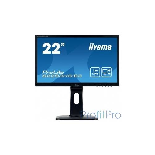 IIYAMA 21.5" B2283HS-B3 черный TN+film LED 1920x1080 1ms 16:9 1000:1 250cd 170гр/160гр D-Sub DisplayPort HDMI
