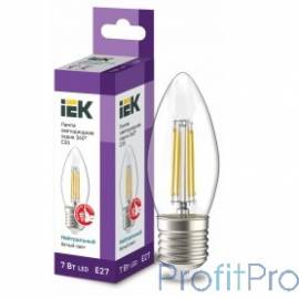Iek LLF-C35-7-230-40-E27-CL Лампа LED C35 свеча прозр. 7Вт 230В 4000К E27 серия 360° 