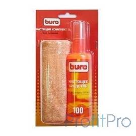 BURO BU-S/MF [817428] Набор чистящий, микрофибра 25 х 25 мм + спрей для экранов и оптики 100 мл, 1 шт.
