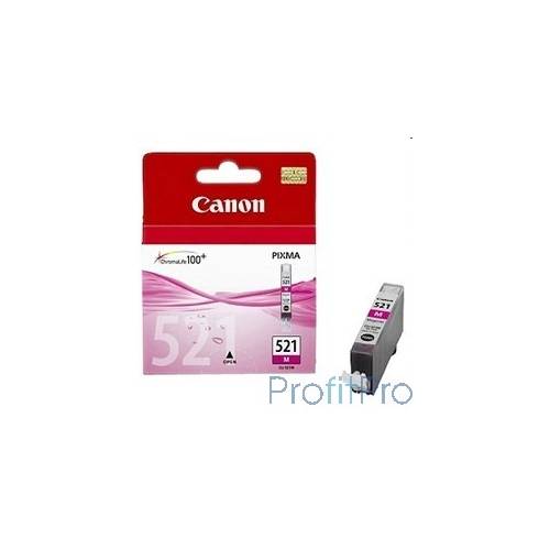 Canon CLI-521M 2935B004 Картридж для Canon Pixma iP3600, 4600, MP540 ,MP620, MP630, MP980, Пурпурный, 520стр.