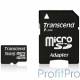 Micro SecureDigital 16Gb Transcend TS16GUSDHC10 MicroSDHC Class 10, SD adapter