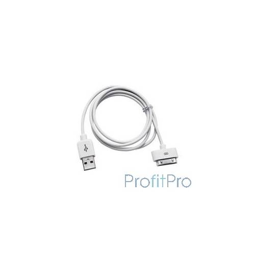 Gembird CC-USB-AP1MW Кабель USB AM/Apple для iPad/iPhone/iPod, 1м белый (пакет)