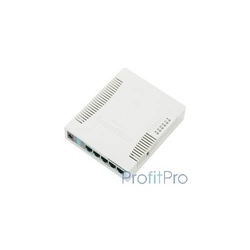 MikroTik RB951G-2HnD Беспроводной маршрутизатор,RouterBOARD 951G-2HnD with 600Mhz CPU,128MB RAM, 5xGbit LAN, built-in 2.4Ghz 80