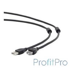 Gembird/Cablexpert CCF2-USB2-AMAF-15 USB 2.0 Pro Кабель , AM/AF, 4.5м, экран, 2феррит.кольца, черный, пакет