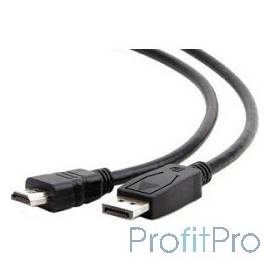 Кабель DisplayPort-HDMI Gembird/Cablexpert 1,8м, 20M/19M, черный, экран, пакет (CC-DP-HDMI-6)