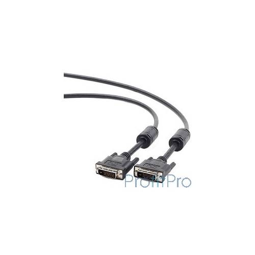 Кабель DVI-D single link Gembird/Cablexpert , 19M/19M, 3.0м, черный, экран, феррит.кольца, пакет(CC-DVI-BK-10)