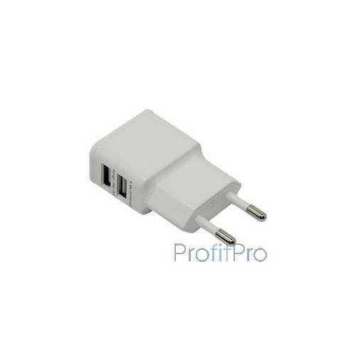 Orient Зарядное устройство USB от эл.сети PU-2402, DC 5V, 2100mA, 2 выхода (iPad,Galaxy), белый