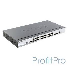 D-Link DGS-1510-28XMP/A1A PROJ Управляемый стекируемый коммутатор SmartPro с 24 портами 10/100/1000Base-T с поддержкой РоЕ и 4 