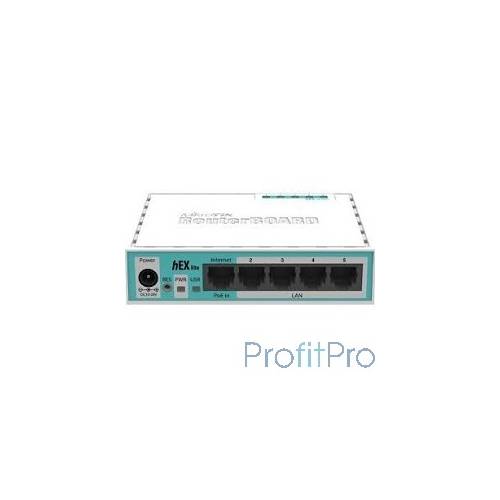 MikroTik RB750r2 hEX lite Маршрутизатор 4 порта 100Мбит/сек. + 1 порт WAN 100Мбит/сек.