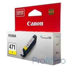 Canon CLI-471Y 0403C001 Картридж для PIXMA MG5740/MG6840/MG7740, желтый
