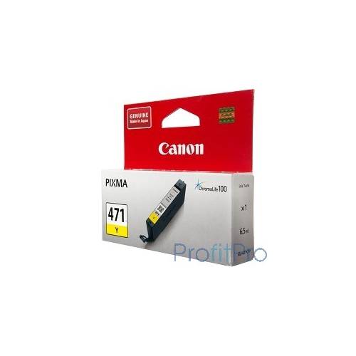 Canon CLI-471Y 0403C001 Картридж для PIXMA MG5740/MG6840/MG7740, желтый