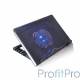 CROWN Подставка для ноутбука CMLS-925 (Black) 12"-15,6", 1*Fan,blue light,2*USB