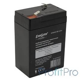 Exegate EP234535RUS Аккумуляторная батарея Exegate EG4.5-6 / EXG645, 6В 4,5Ач, клеммы F1 (универсальные)