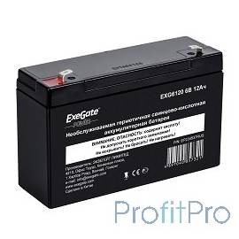 Exegate EP234537RUS Аккумуляторная батарея Exegate EG12-6 / EXG6120, 6В 12Ач, клеммы F1 (универсальные)