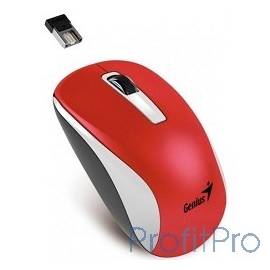 Genius NX-7010 WH+Red Metallic style. 2.4Ghz wireless BlueEye mouse 1200 dpi powerful BlueEye [31030114111]