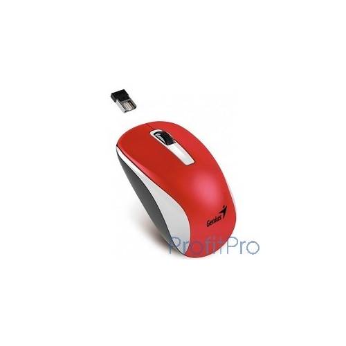 Genius NX-7010 WH+Red Metallic style. 2.4Ghz wireless BlueEye mouse 1200 dpi powerful BlueEye [31030114111]