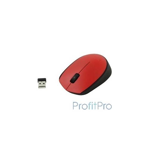 910-004641 Logitech Wireless Mouse M171, Red 