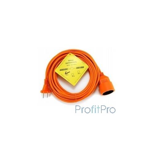 PowerCube Удлинитель в бухте (PC-E1-B-20) 6А, 1 розетка, 20 м. 2*0,75мм2, оранжевый