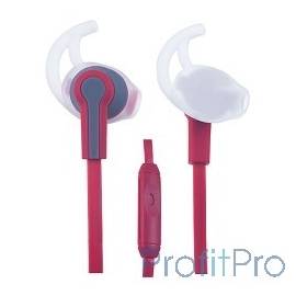 Perfeo PF-SPT-RED/GRY наушники спортивные внутриканальные c микрофоном SPORT красные с серым