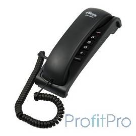 RITMIX RT-007 black проводной телефон повторный набор номера, настенная установка, регулятор громкости звонка
