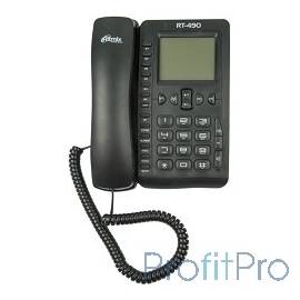 RITMIX RT-490 black проводной телефон, повторный набор номера, определитель номеров (Caller ID), встроенный дисплей, громкая св