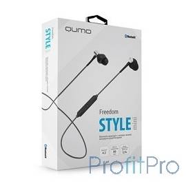 QUMO Freedom Style Mini (BT-0011) , темно серый, затычки, Bluetooth 4.2, 80 мА-ч, до 4х часов в режиме разговора[21779]
