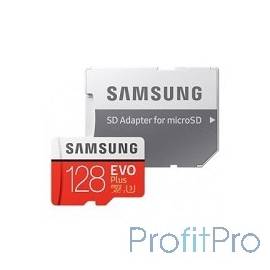 Micro SecureDigital 128Gb Samsung EVO Plus v2 Class 10 MB-MC128GA/RU MicroSDXC Class 10 UHS-I U3, SD adapter