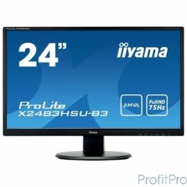 IIYAMA 24" X2483HSU-B3 черный AMVA LED 1920x1080 4ms 16:9 250cd 178гр/178гр D-Sub HDMI DisplayPort 