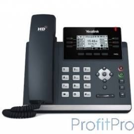 YEALINK SIP-T42S Телефон VOIP, 12 аккаунтов, BLF, PoE, GigE, без БП