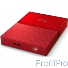 WD Portable HDD 4Tb My Passport WDBUAX0040BRD-EEUE USB3.0, 2.5", red