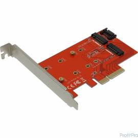 Espada Контроллер PCI-E x4, 2 порта M.2 NGFF (B+M key) (PCIe2NGFF) (42043)