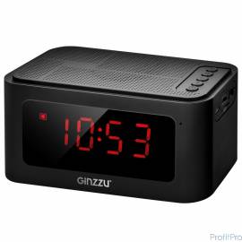 Ginzzu GM-881B BT-Колонка 3W/LCD/USB/TF/AUX/FM/часы/будильник