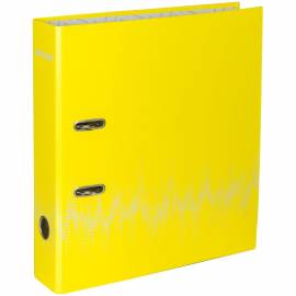 Папка-регистратор Berlingo "Neon", 70мм, ламинированная, неоновая желтая