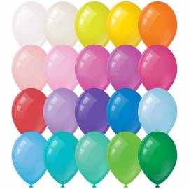Воздушные шары, 100шт., М12/30см, ArtSpace, пастель, 20 цветов ассорти