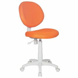 Кресло детское Бюрократ KD-W6/TW-96-1 оранжевый, без подлокотников, пластик белый