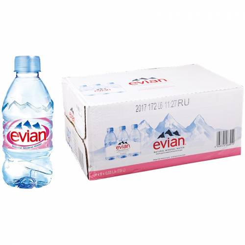 Вода минеральная негазированная Evian, 0,33л, пластиковая бутылка