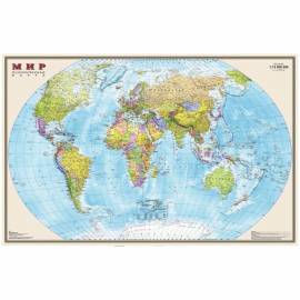 Карта "Мир" политическая DMB, 1:15млн., 1970*1270мм, матовая ламинация