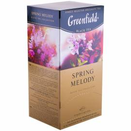 Чай Greenfield "Spring Melody", черный с ароматом фруктов и трав, 25 фольг. пакетиков по 2г
