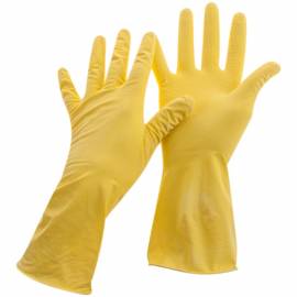 Перчатки резиновые Dr. Clean хозяйственные, р.XL, желтые, пакет с европодвесом