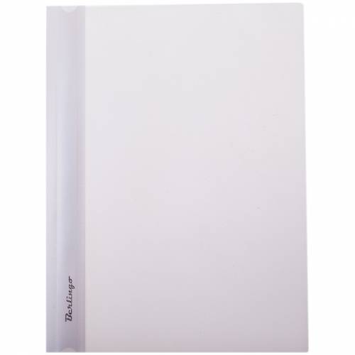 Папка-скоросшиватель пластик. Berlingo, А4, 180мкм, белая с прозр. верхом