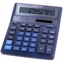 Калькулятор настольный Citizen SDC-888XBL, 12 разр., двойное питание, 158*203*31мм, синий