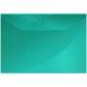 Папка-конверт на кнопке OfficeSpace, А4, 150мкм, зеленая