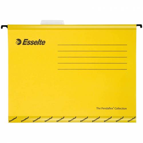 Подвесная папка Esselte "Pendaflex Plus Foolscap", 240*412мм, картон, 210г/м2, желтая