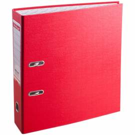 Папка-регистратор Berlingo "Standard", 70мм, бумвинил, с карманом на корешке, красная