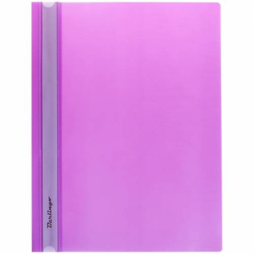 Папка-скоросшиватель пластик. Berlingo, А4, 180мкм, фиолетовая с прозр. верхом