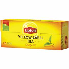 Чай Lipton "Yellow Label", черный, 25 пакетиков по 2г