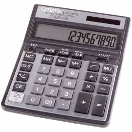 Калькулятор настольный Citizen SDC-760N, 16 разр., двойное питание, 158*204*31мм, черный